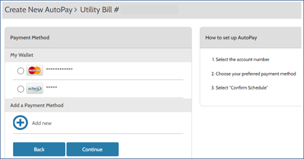 Select your bank or card.